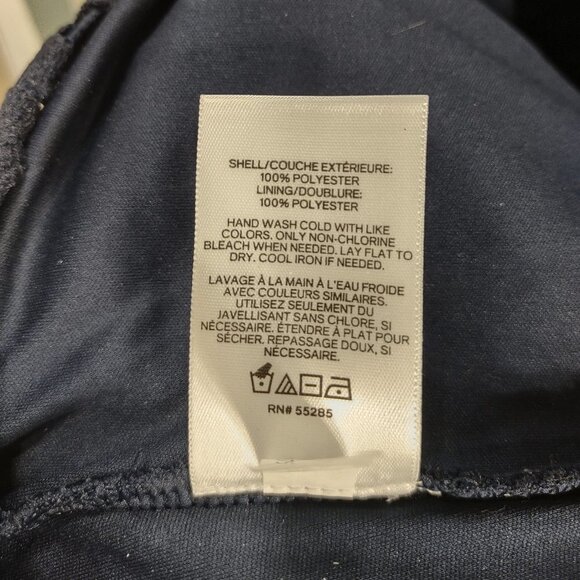 NWT Express dark blue eyelet lace flutter sleeve blouse shirt womens size XS - Picture 10 of 10